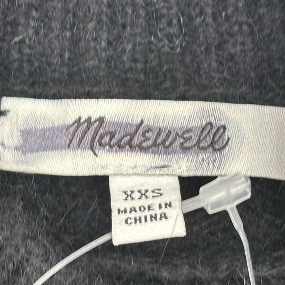 Alpaca-Blend Mockneck Puff Sleeve Sweater in True‎ Black size XXS NWT NT581 - Picture 8 of 13